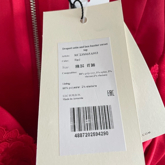 ROZIE CORSETS Draped satin and lace bustier corset top - Picture 8 of 10